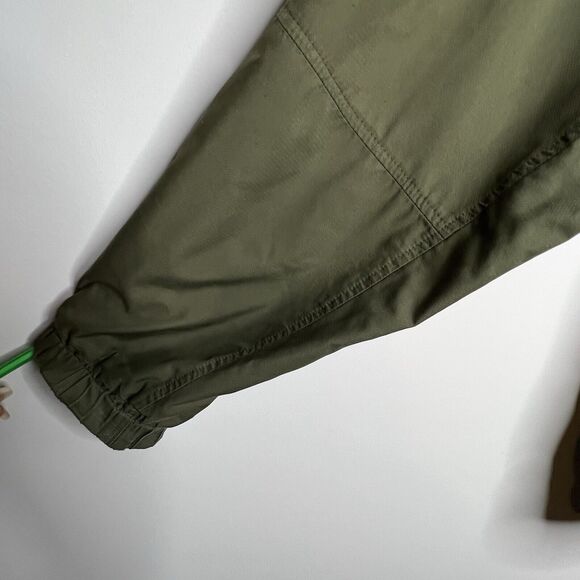 REI Jacket Mens Sz L Outdoor Softshell Lined Hidden Hood Green Full Zip - Picture 12 of 16